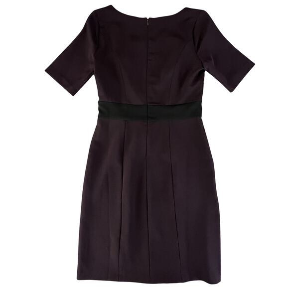 NWT Coldwater Creek Sheath Dress 4 | Colorblock Purple Black Mod Classic Elegant - Picture 4 of 11